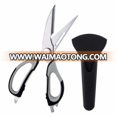 Kitchen Shears, Chicken Bone Scissors. Chef's Heavy Duty Kitchen Scissors 8-in-1 Multi-Purpose Utensils with Magnetic Holder