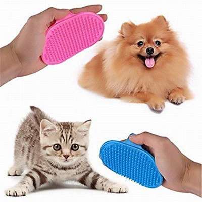 Amazon Hot Sale Soft Rubber Pet Brush Glove Hair Grooming Bathing Cleaning Massage Handy Dog Cats Comb Supplies